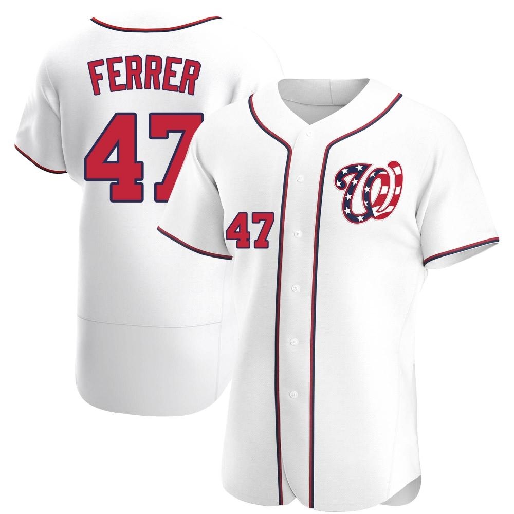 Authentic Jose Ferrer Men's Washington Nationals White Alternate Jersey Authentic Jose Ferrer Men's Washington Nationals White Alternate Jersey