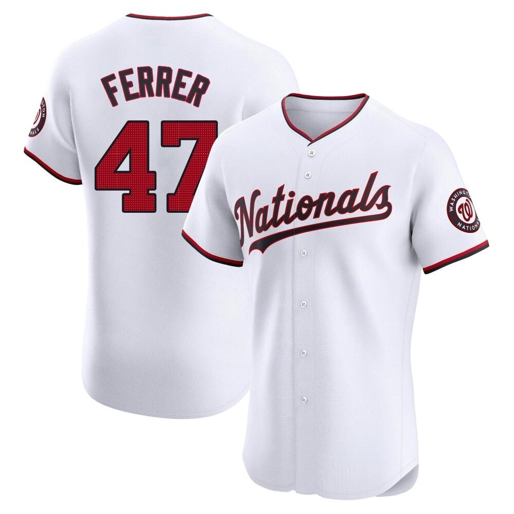 Elite Jose Ferrer Men's Washington Nationals White Home Jersey Elite Jose Ferrer Men's Washington Nationals White Home Jersey