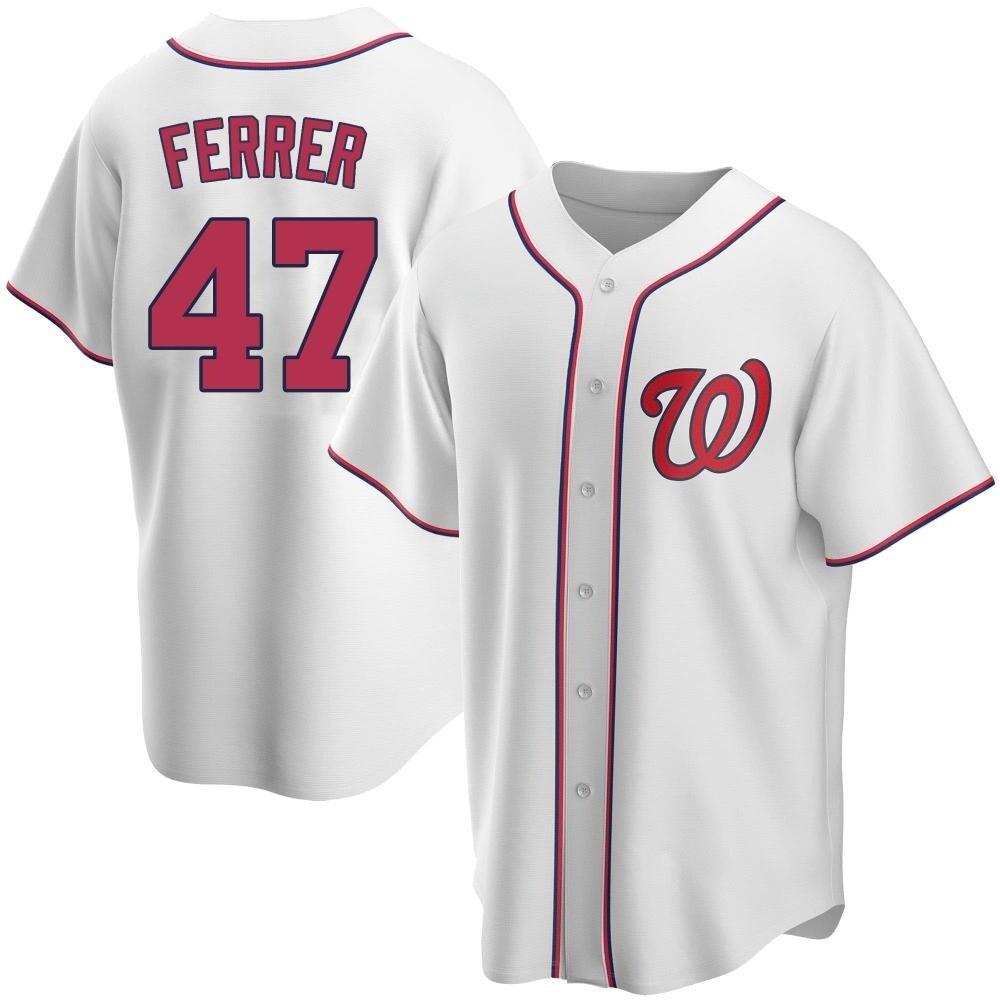 Replica Jose Ferrer Men's Washington Nationals White Home Jersey Replica Jose Ferrer Men's Washington Nationals White Home Jersey