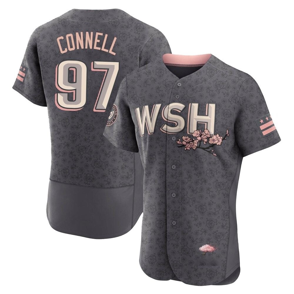 Authentic Justin Connell Men's Washington Nationals Gray 2022 City Connect Jersey Authentic Justin Connell Men's Washington Nationals Gray 2022 City Connect Jersey