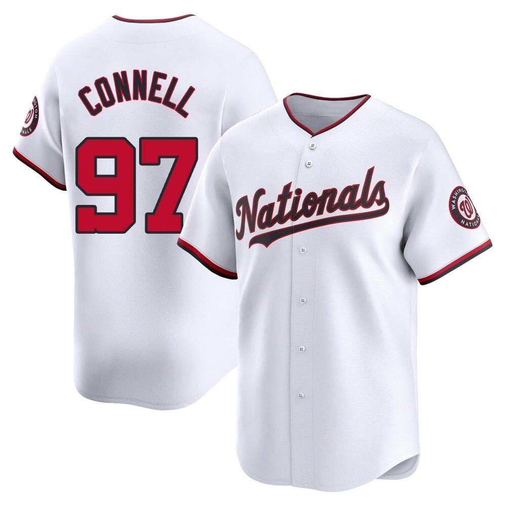 Limited Justin Connell Men's Washington Nationals White Home Jersey Limited Justin Connell Men's Washington Nationals White Home Jersey