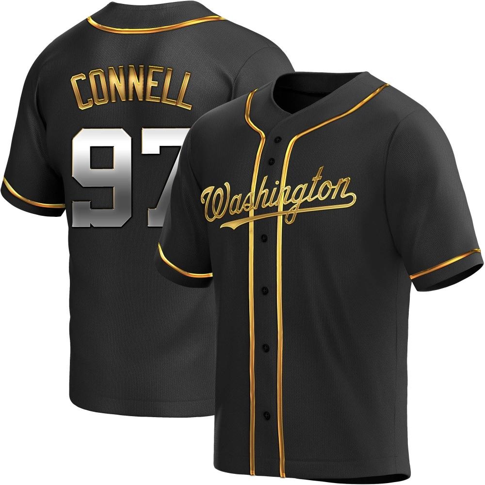 Replica Justin Connell Men's Washington Nationals Black Golden Alternate Jersey Replica Justin Connell Men's Washington Nationals Black Golden Alternate Jersey