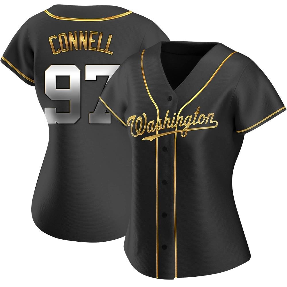 Replica Justin Connell Women's Washington Nationals Black Golden Alternate Jersey Replica Justin Connell Women's Washington Nationals Black Golden Alternate Jersey