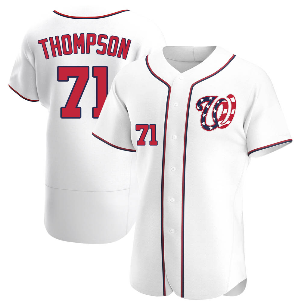 Authentic Mason Thompson Men's Washington Nationals White Alternate Jersey Authentic Mason Thompson Men's Washington Nationals White Alternate Jersey