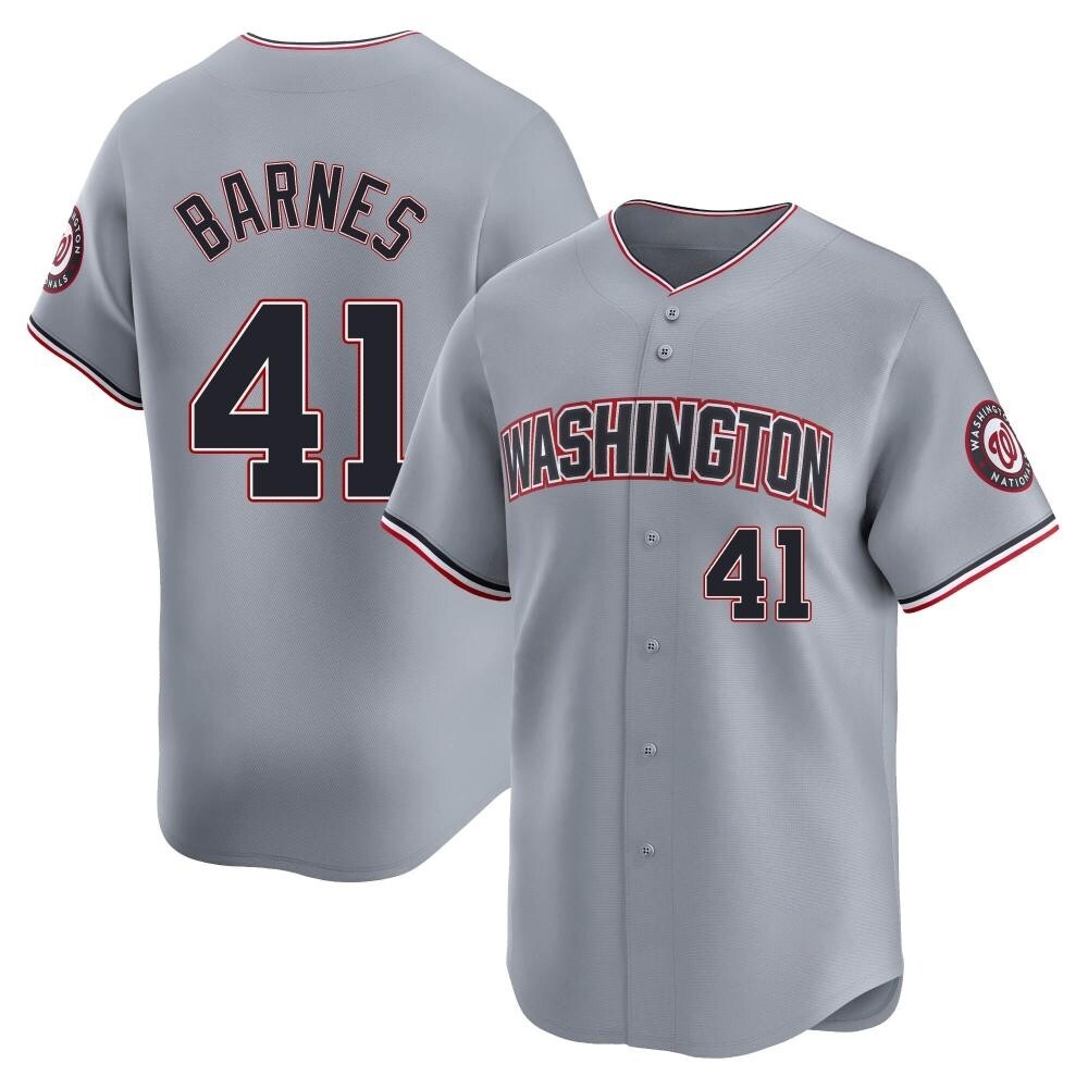 Limited Matt Barnes Men's Washington Nationals Gray Road Jersey Limited Matt Barnes Men's Washington Nationals Gray Road Jersey