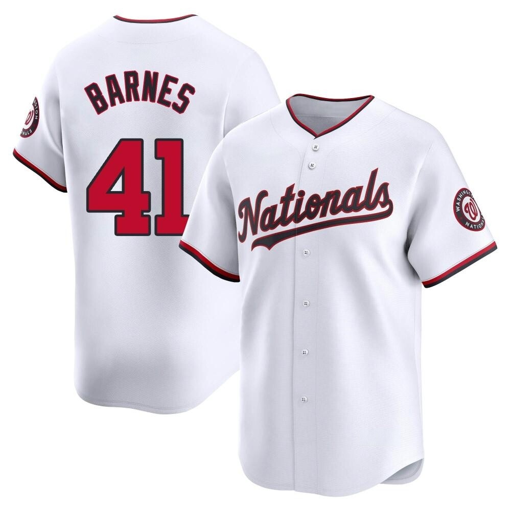 Limited Matt Barnes Men's Washington Nationals White Home Jersey Limited Matt Barnes Men's Washington Nationals White Home Jersey