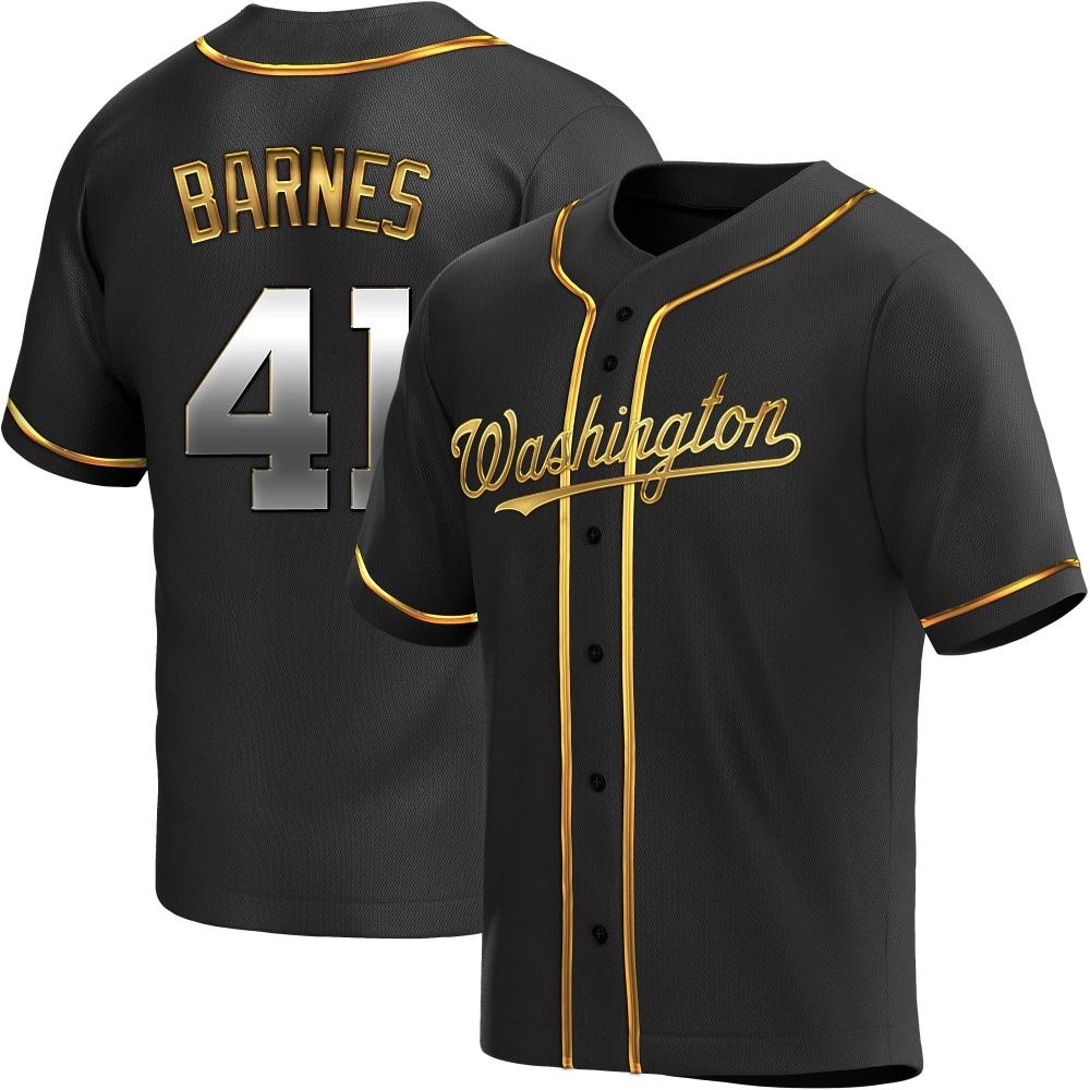 Replica Matt Barnes Men's Washington Nationals Black Golden Alternate Jersey Replica Matt Barnes Men's Washington Nationals Black Golden Alternate Jersey
