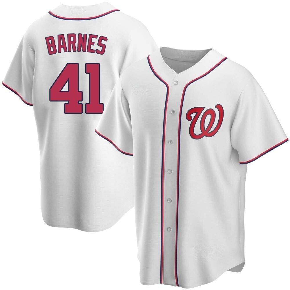 Replica Matt Barnes Men's Washington Nationals White Home Jersey Replica Matt Barnes Men's Washington Nationals White Home Jersey