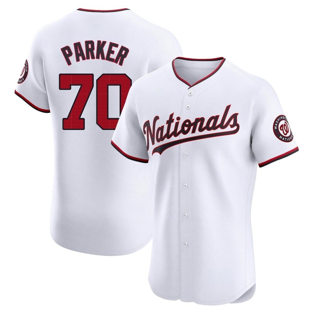 Elite Mitchell Parker Men's Washington Nationals White Home Jersey Elite Mitchell Parker Men's Washington Nationals White Home Jersey