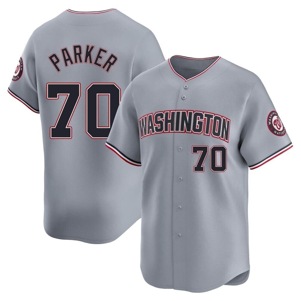 Limited Mitchell Parker Men's Washington Nationals Gray Road Jersey Limited Mitchell Parker Men's Washington Nationals Gray Road Jersey