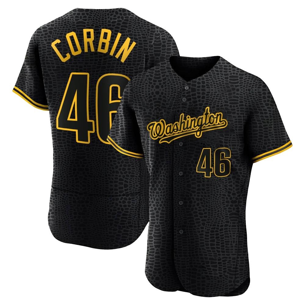 Authentic Patrick Corbin Men's Washington Nationals Black Snake Skin City Jersey Authentic Patrick Corbin Men's Washington Nationals Black Snake Skin City Jersey