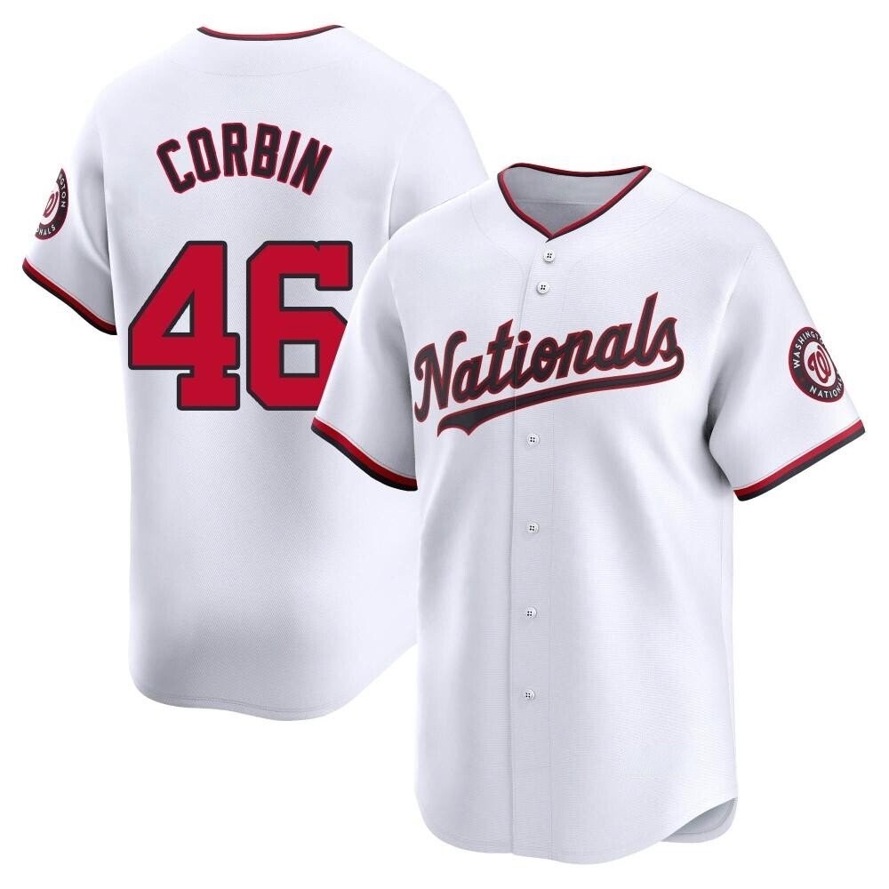 Limited Patrick Corbin Men's Washington Nationals White Home Jersey Limited Patrick Corbin Men's Washington Nationals White Home Jersey