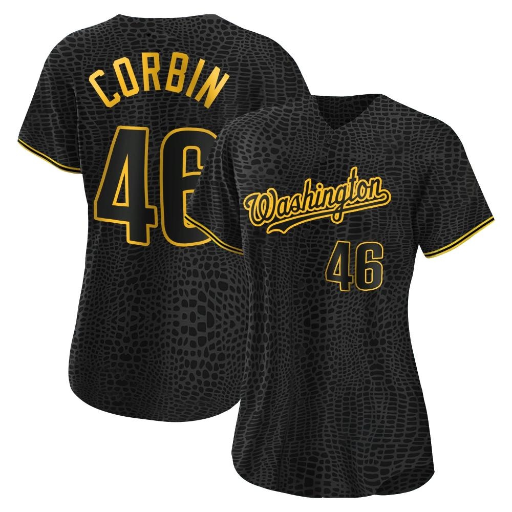 Replica Patrick Corbin Women's Washington Nationals Black Snake Skin City Jersey