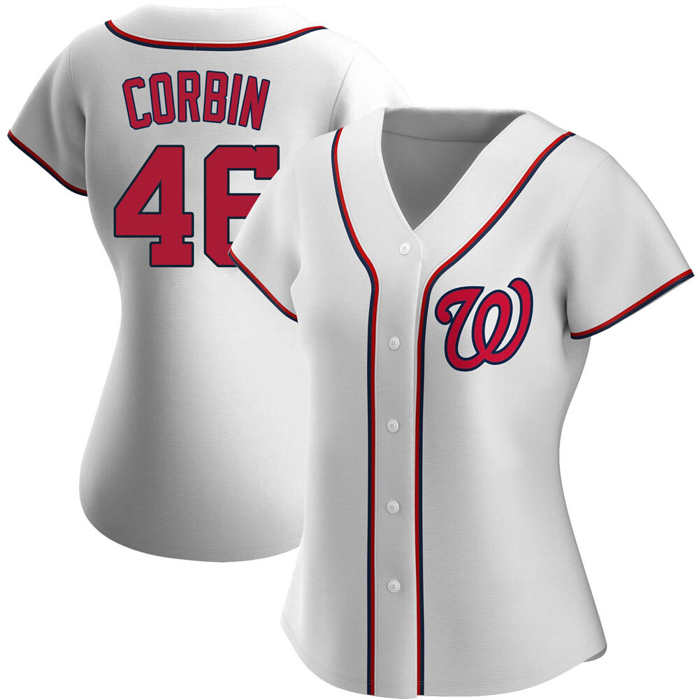Replica Patrick Corbin Women's Washington Nationals White Home Jersey Replica Patrick Corbin Women's Washington Nationals White Home Jersey