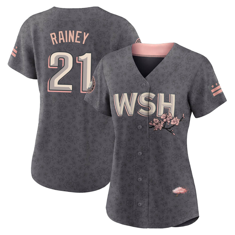Authentic Tanner Rainey Women's Washington Nationals Gray 2022 City Connect Jersey Authentic Tanner Rainey Women's Washington Nationals Gray 2022 City Connect Jersey
