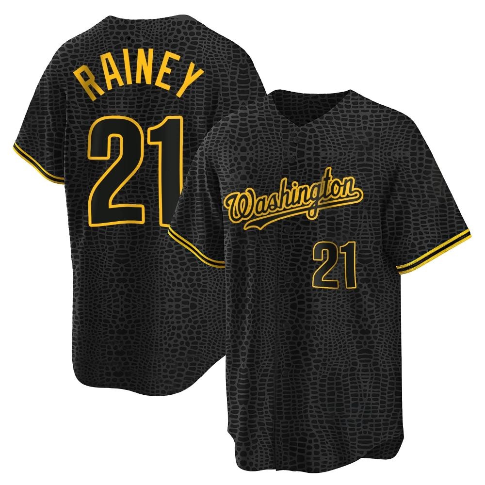 Replica Tanner Rainey Men's Washington Nationals Black Snake Skin City Jersey Replica Tanner Rainey Men's Washington Nationals Black Snake Skin City Jersey