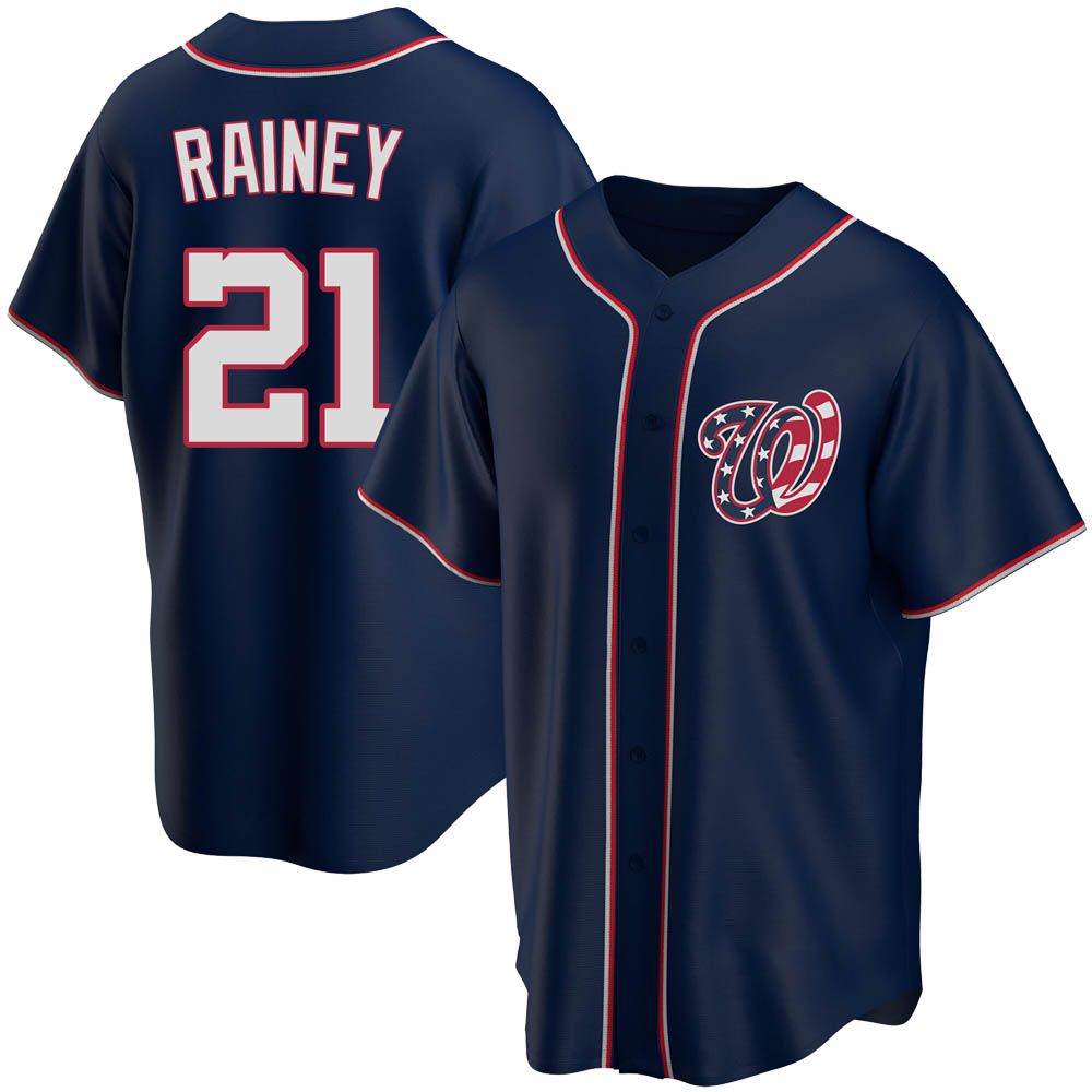 Replica Tanner Rainey Men's Washington Nationals Navy Alternate Team Jersey Replica Tanner Rainey Men's Washington Nationals Navy Alternate Team Jersey