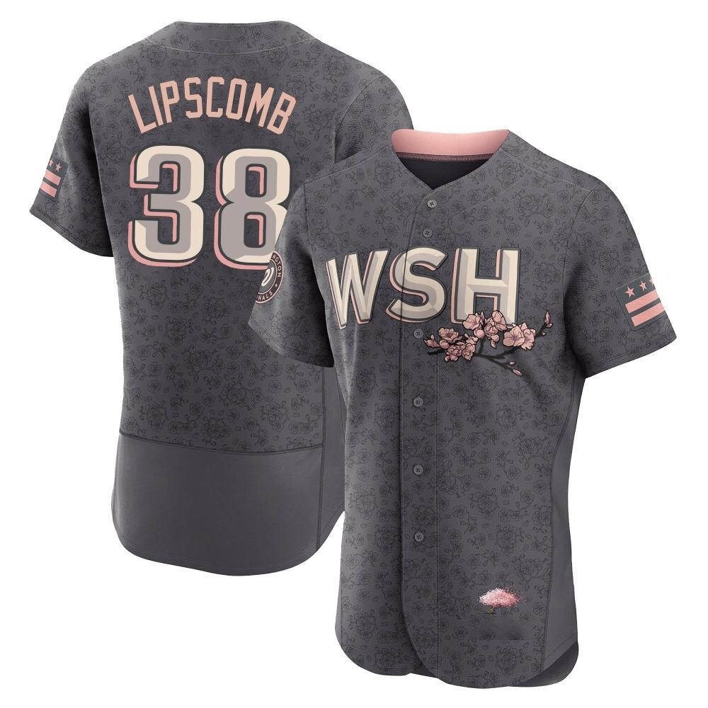 Authentic Trey Lipscomb Men's Washington Nationals Gray 2022 City Connect Jersey Authentic Trey Lipscomb Men's Washington Nationals Gray 2022 City Connect Jersey
