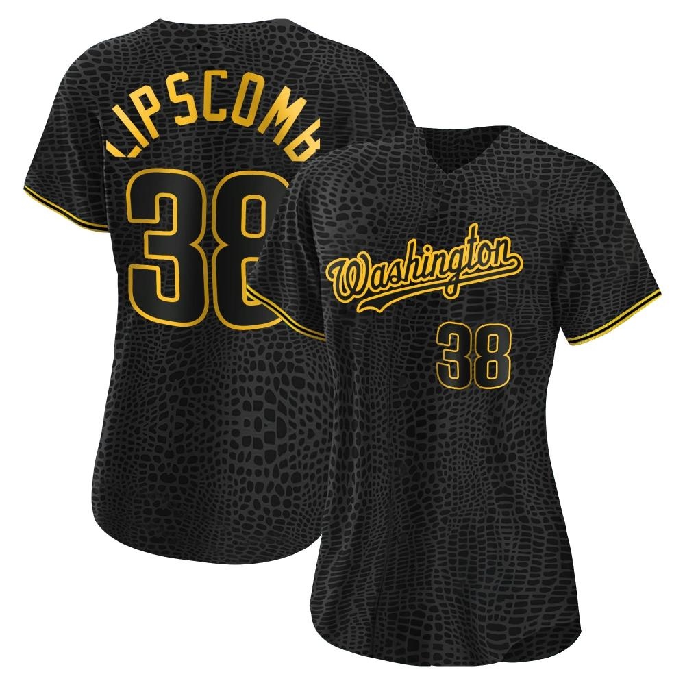 Authentic Trey Lipscomb Women's Washington Nationals Black Snake Skin City Jersey Authentic Trey Lipscomb Women's Washington Nationals Black Snake Skin City Jersey