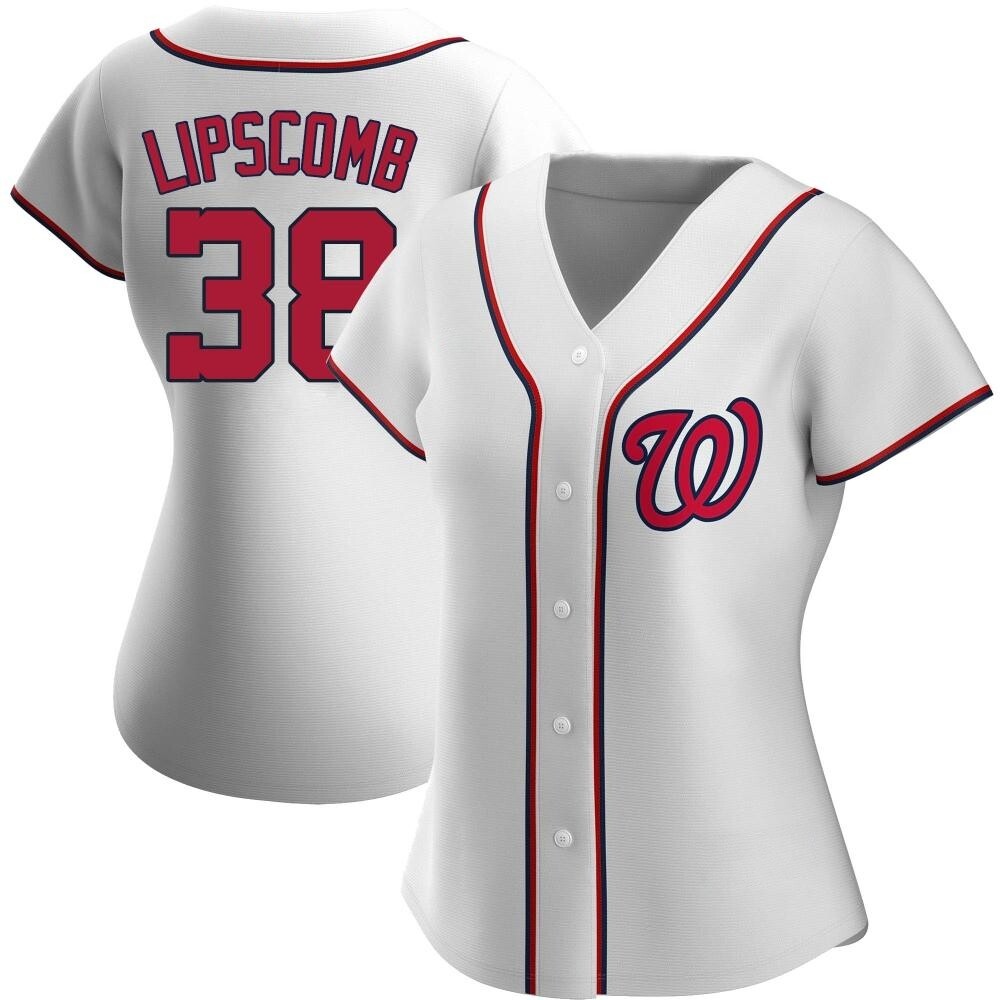 Authentic Trey Lipscomb Women's Washington Nationals White Home Jersey Authentic Trey Lipscomb Women's Washington Nationals White Home Jersey