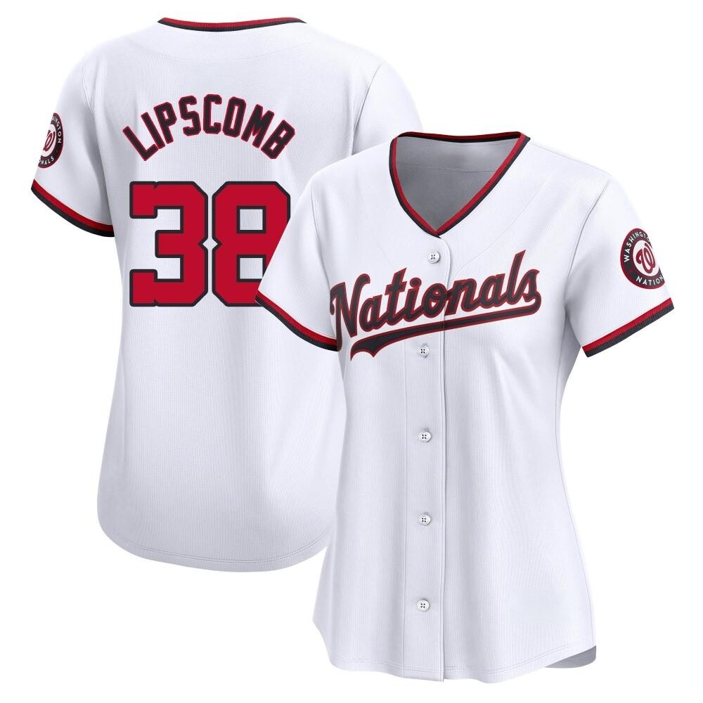 Limited Trey Lipscomb Women's Washington Nationals White Home Jersey