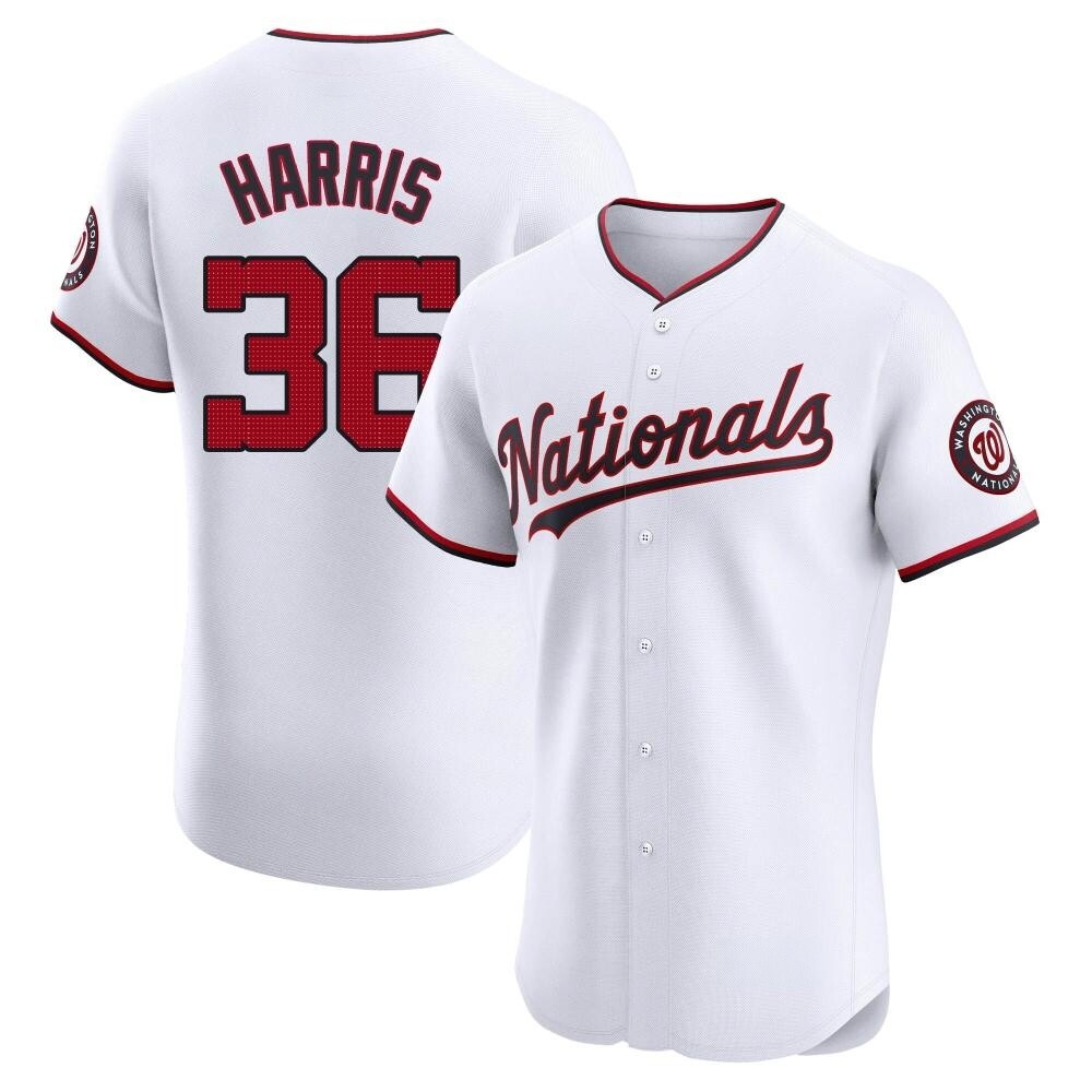 Elite Will Harris Men's Washington Nationals White Home Jersey Elite Will Harris Men's Washington Nationals White Home Jersey