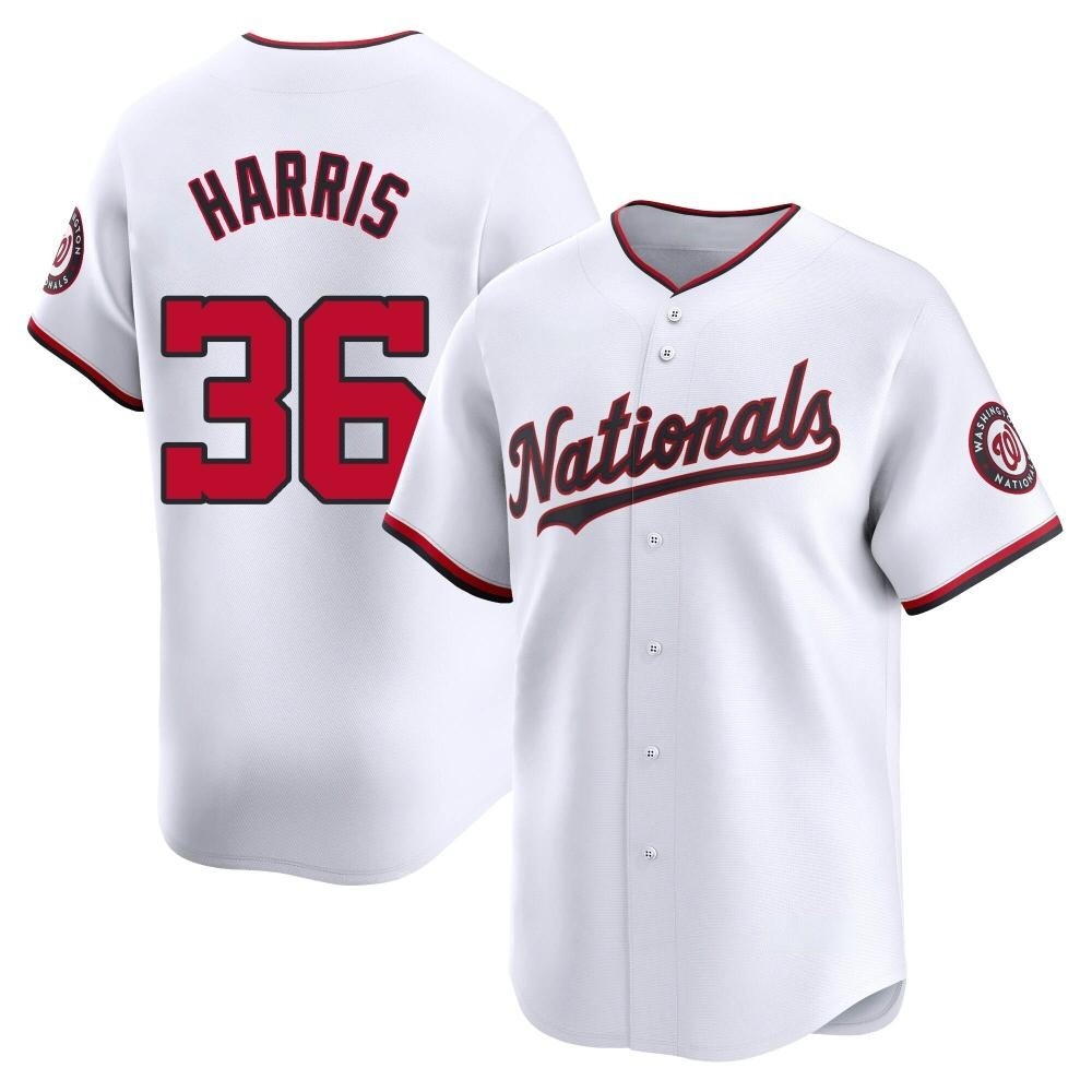 Limited Will Harris Men's Washington Nationals White Home Jersey Limited Will Harris Men's Washington Nationals White Home Jersey