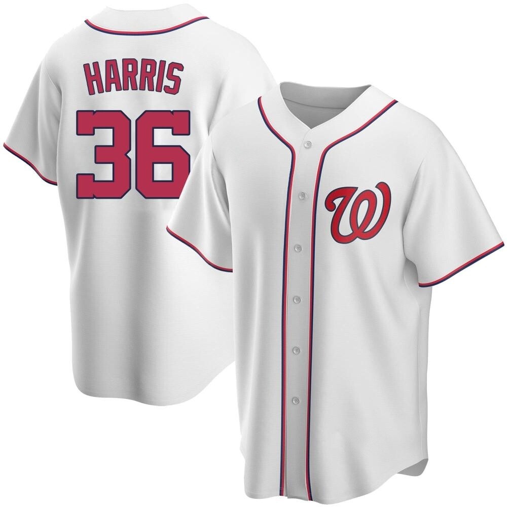 Replica Will Harris Men's Washington Nationals White Home Jersey Replica Will Harris Men's Washington Nationals White Home Jersey