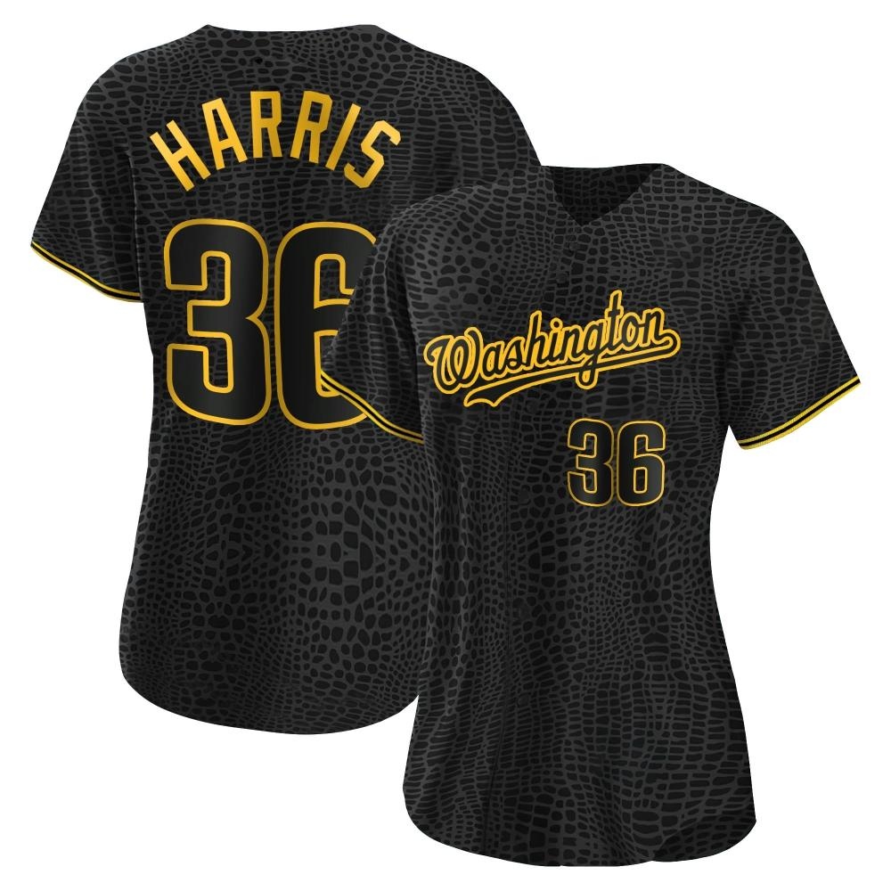 Replica Will Harris Women's Washington Nationals Black Snake Skin City Jersey Replica Will Harris Women's Washington Nationals Black Snake Skin City Jersey