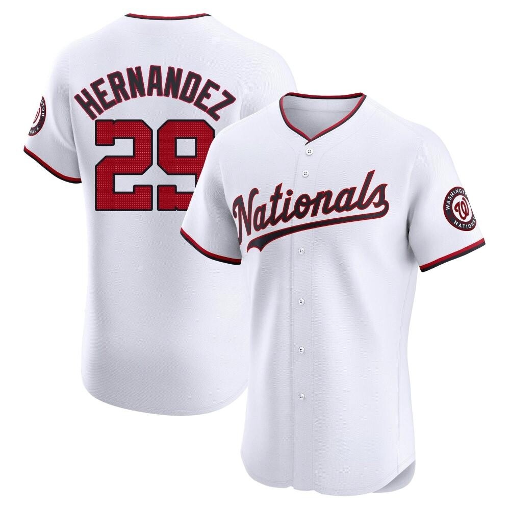 Elite Yadiel Hernandez Men's Washington Nationals White Home Jersey Elite Yadiel Hernandez Men's Washington Nationals White Home Jersey