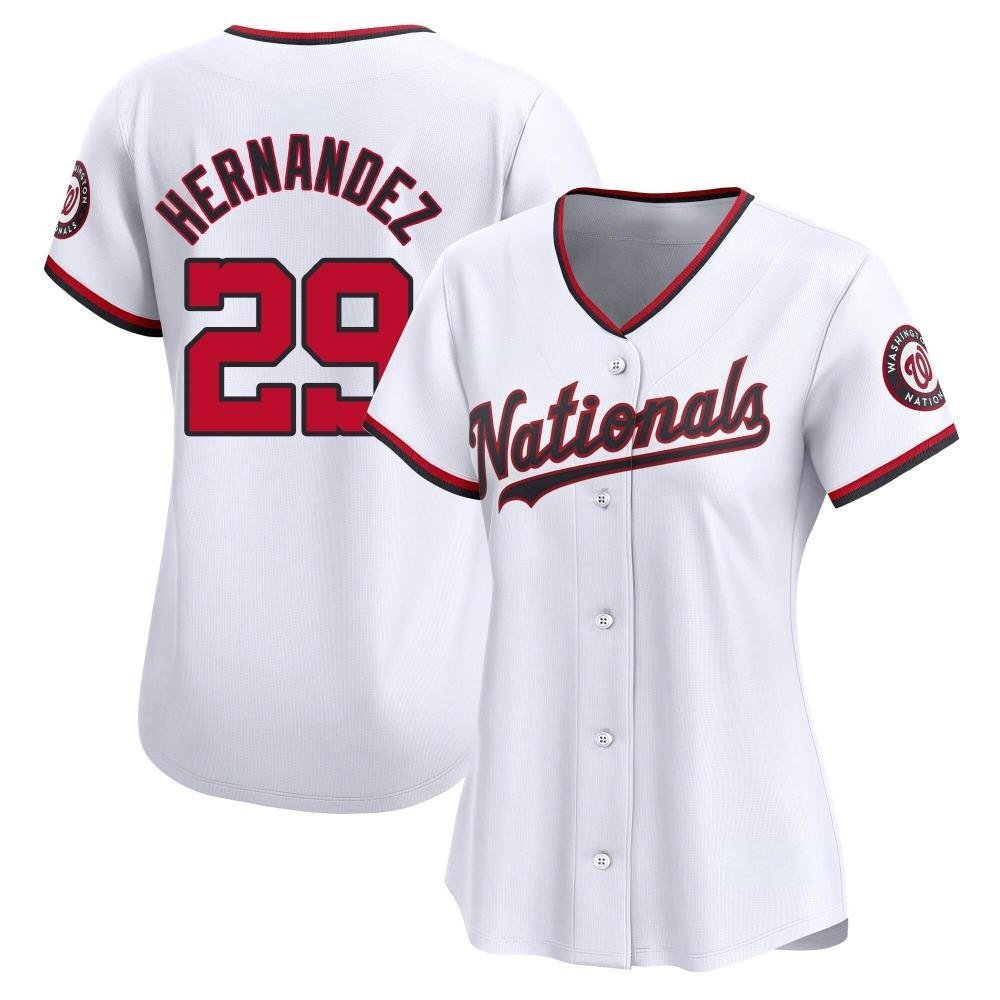 Limited Yadiel Hernandez Women's Washington Nationals White Home Jersey